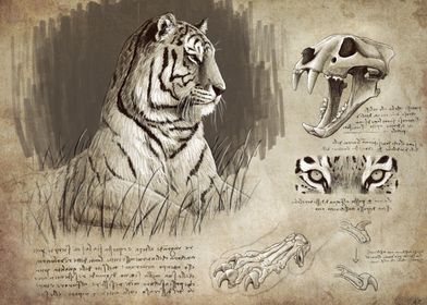 Vintage tiger study