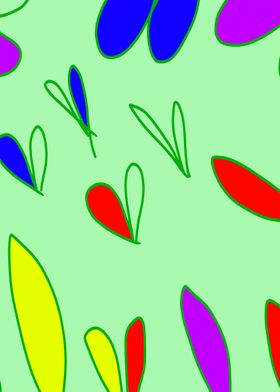 yellow green abstract shap