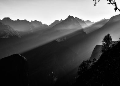 Black & White Sunrise Peru