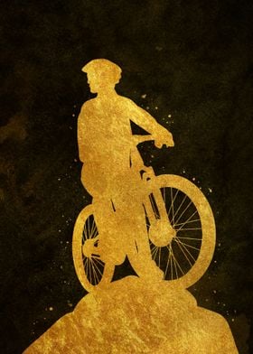 Mountain bike golden art