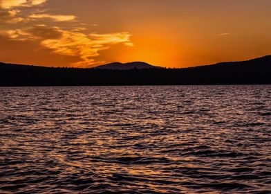 Lake Sunset Landscape