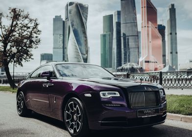 Bright purple Rolls Royce