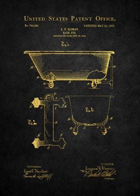 17 Bathtub Patent Print