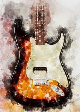 Stratocaster watercolor