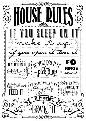 House Rules White Black