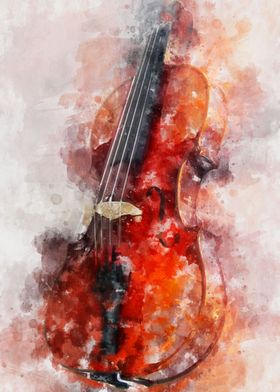 Violin watercolor