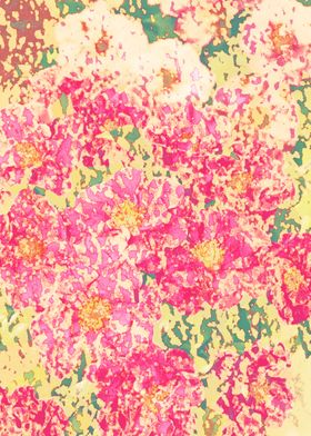 Pink floral abstract