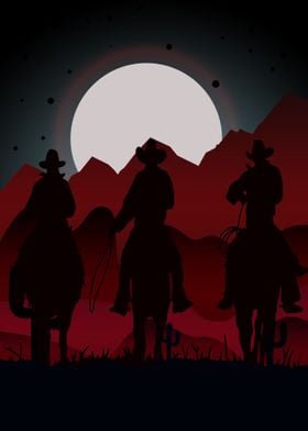Three Cowboy Poster
