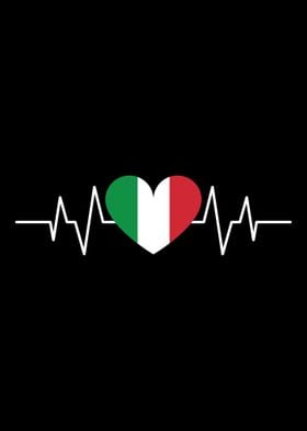 Italian Italy Heart Line L