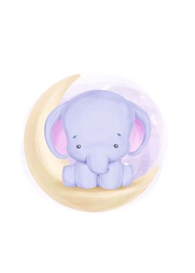 Moon Elephant sleeping