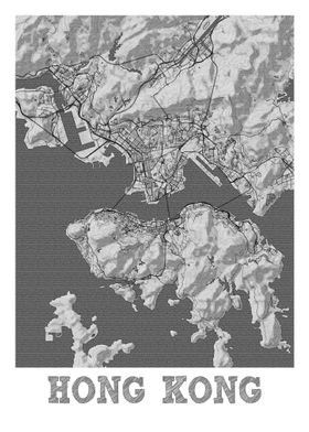 Hong Kong City Map China