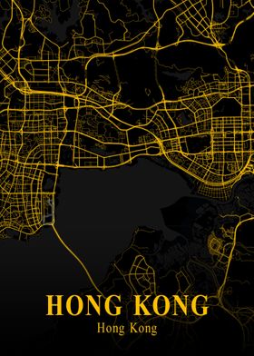 Hong Kong City Map China