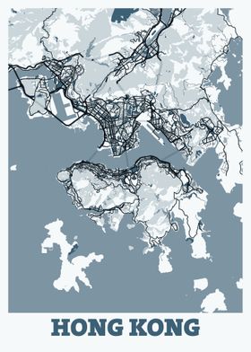 Hong Kong City Map China