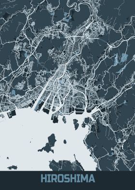 Hiroshima City Map Japan