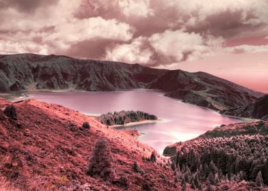 Dreamy crater landscape