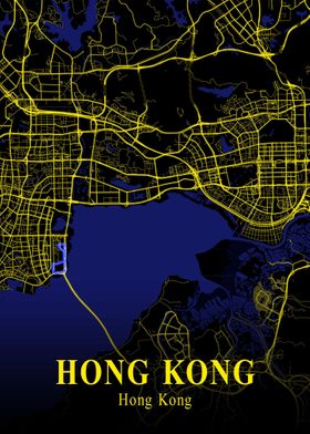 Hong Kong City Map China