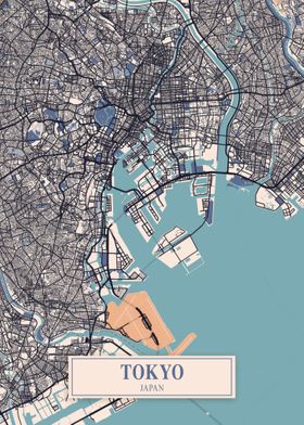 Tokyo City Map Japan