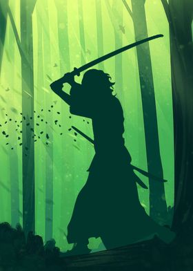 Samurai In Forest