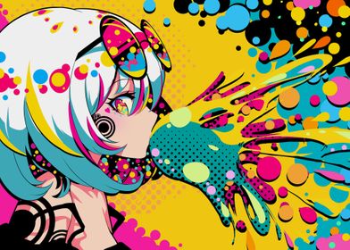 Girl Popcollor Art