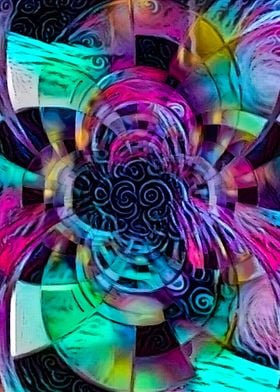 Colorful abstract fractal