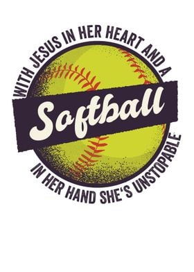 Softball With Jesus In Her