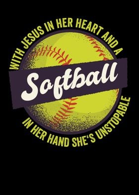 Softball With Jesus In Her