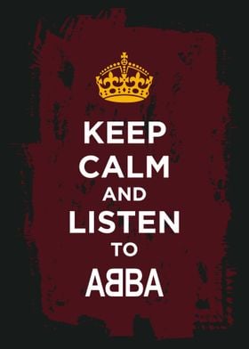 keep calm listen to abba