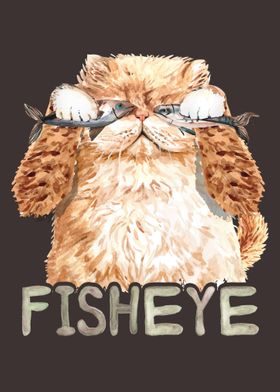 Fisheye Fish Eye Cat