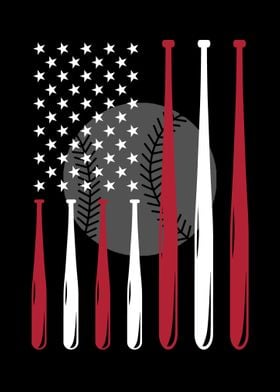 Baseball American Flag USA