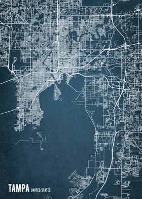 Tampa Florida USA CITY MAP