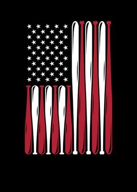 Baseball American Flag USA