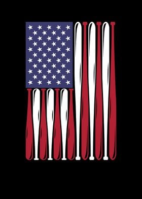 Baseball American Flag USA