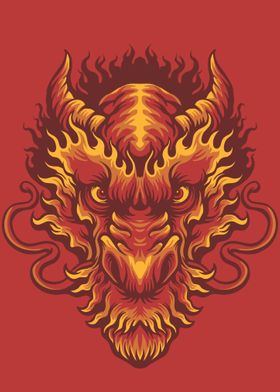 Dragon Face Art