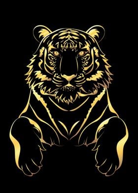 Black tiger and gold