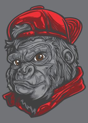 Gorilla Face Vector Art