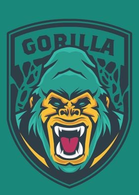 Gorilla Face Vector Art