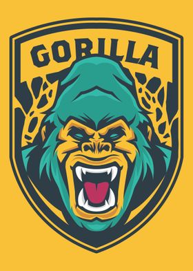 Gorilla Face Vector Art