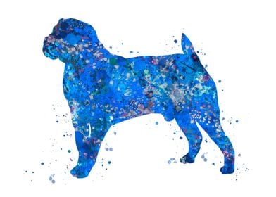 Boerboel dog blue art