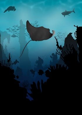 Stingray Silhouette