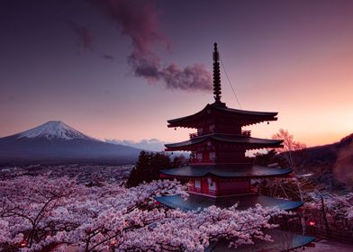 Churei tower mount fuji