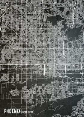 Phoenix Arizona USA Map