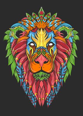 Lion Angry Pop Art