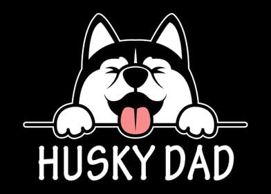 Husky Dad Cute Husky