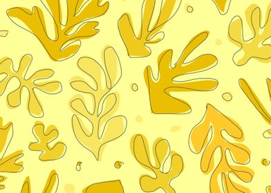 matisse pattern in yellow