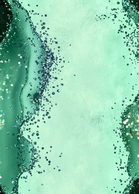 Emerald Glitter Agate 01