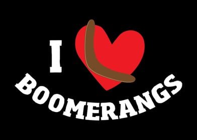 I Love Boomerangs Heart