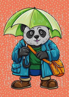 Panda Raining Weather