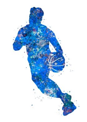 Basketball blue art