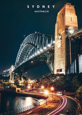 Harbour Bridge Light Night