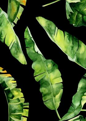 Black Watercolor Trop 03